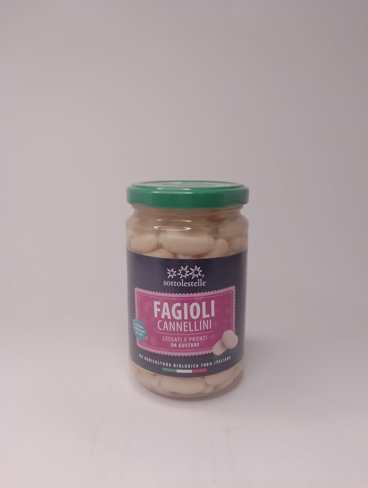 Fagioli cannellini lessati 300 g vetro - Sottolestelle