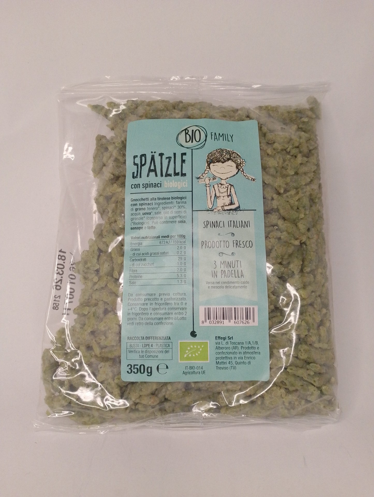 Spatzle con spinaci 350g - Bio Family