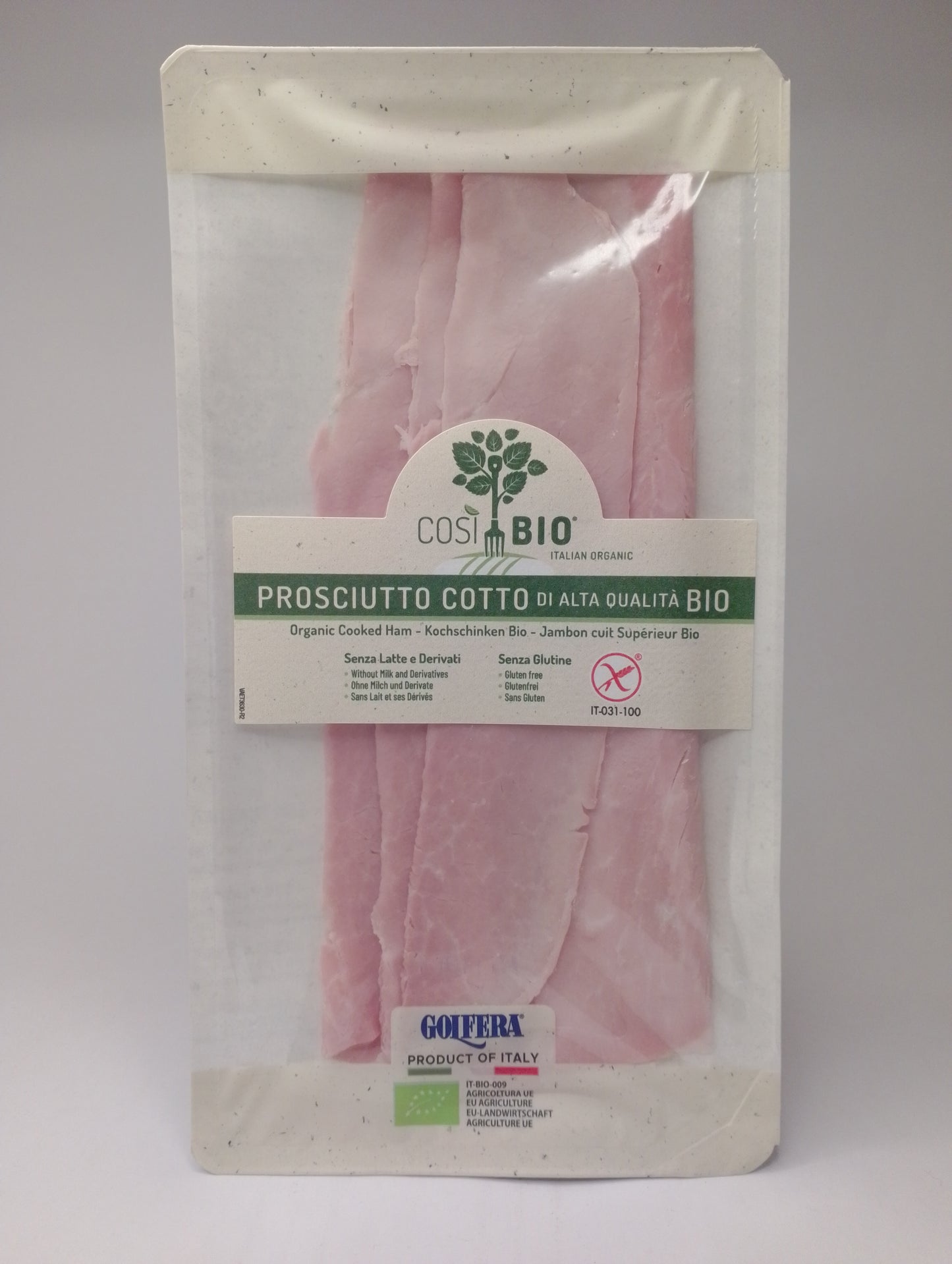 Prosciutto cotto bio 80 gr (preaffettato) - Così Bio