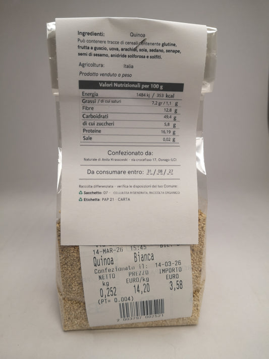 Quinoa Bianca Italia 250 gr - Il Naturale
