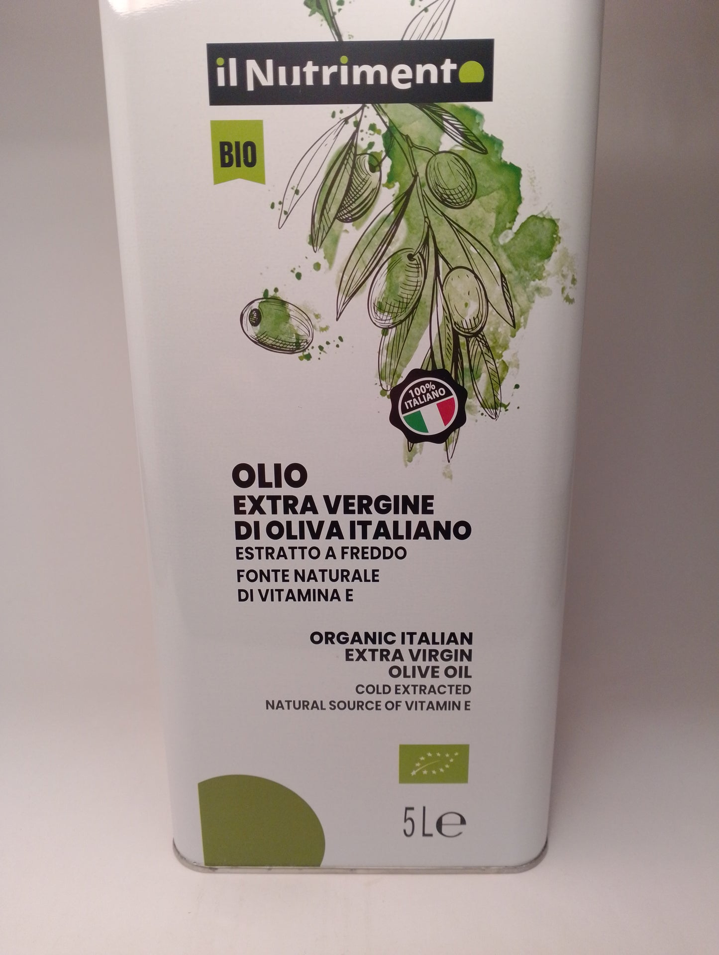 Olio extravergine di oliva bio 5 Lt - Il Nutrimento