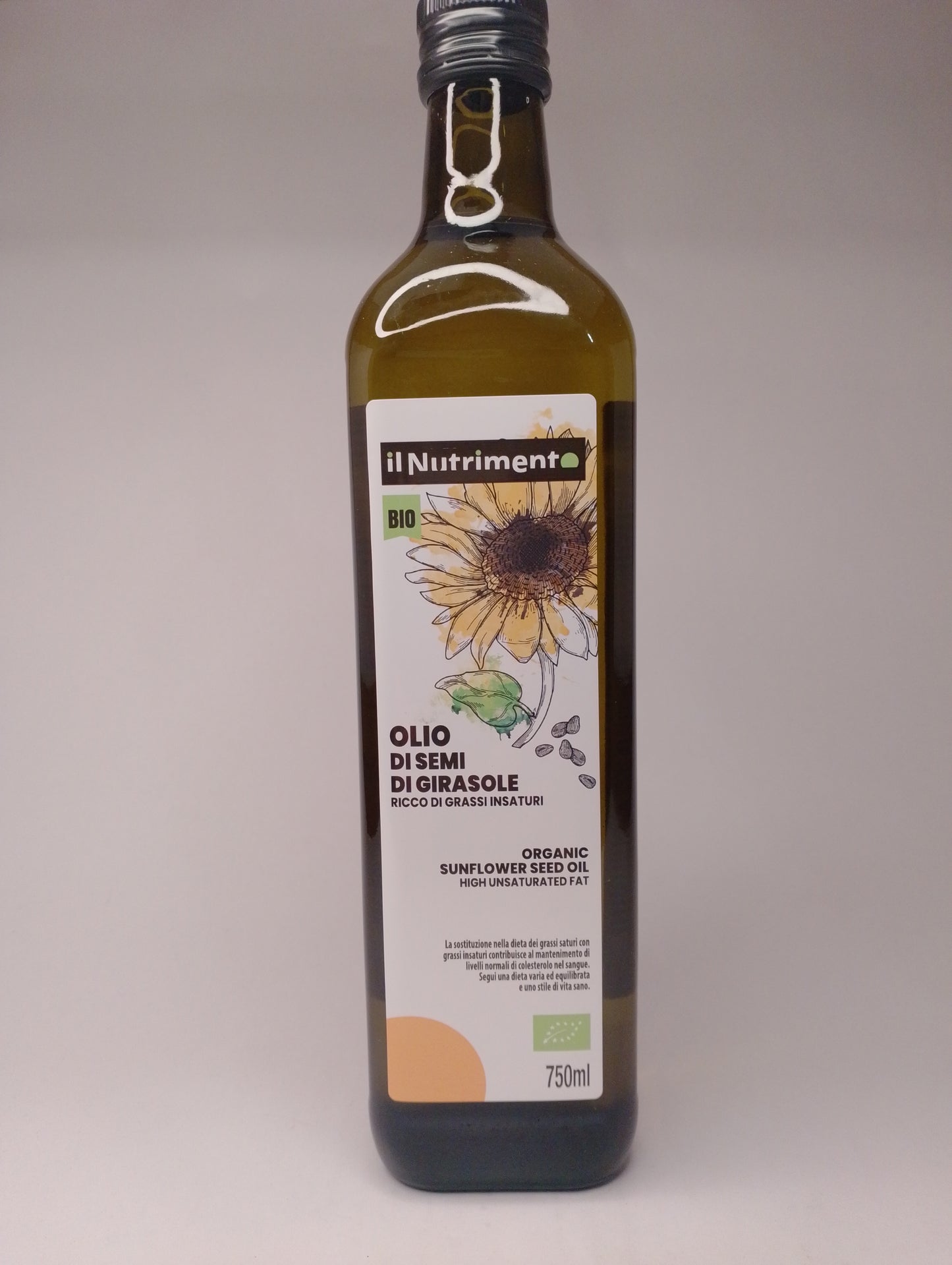 Olio di semi di girasole bio 750 ml - Il Nutrimento