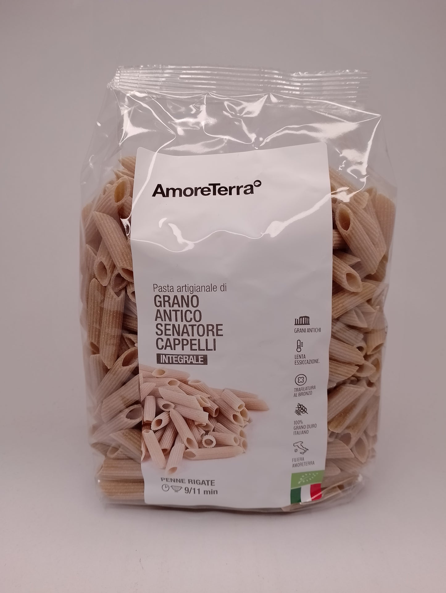 Penne INTEGRALI senatore cappelli 500 gr - Amoreterra