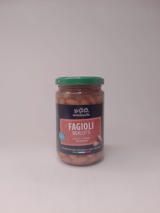 Fagioli borlotti lessati 300 g vetro - Sottolestelle