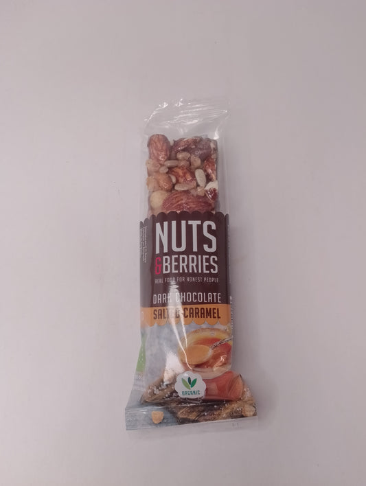 Nuts&berries Barretta Frutta secca Caramello e cioccolato 30 gr
