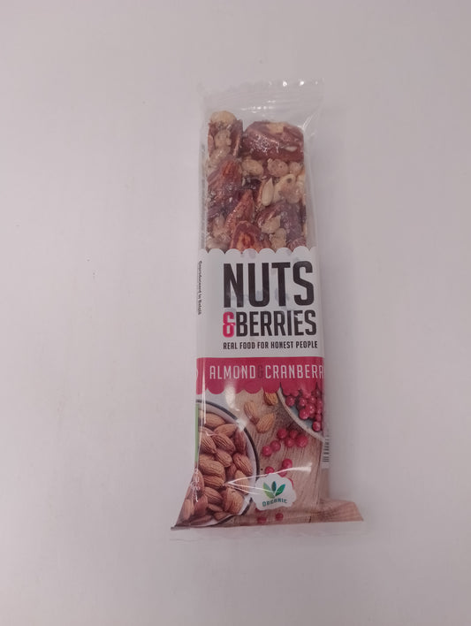 Nuts&berries Barretta Mandorle E Mirtilli Rossi 30 gr