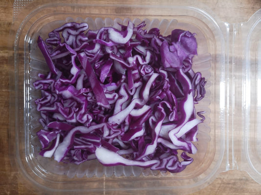 Cavolo cappuccio Rosso taglaito e pulito - 130 gr Il Naturale