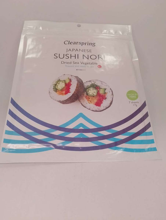 Alghe Nori tostate per Sushi 7 fogli - Clearspring