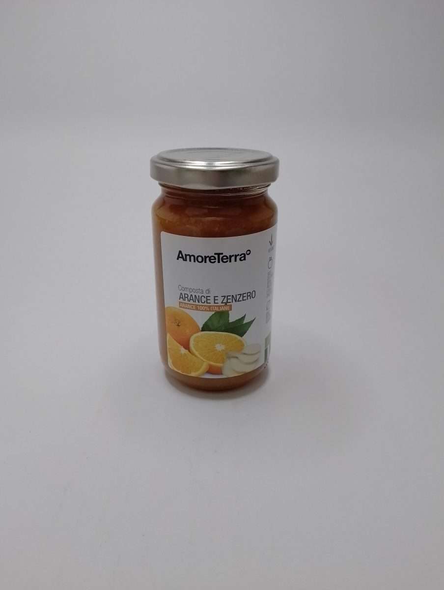 Composta di arancia e zenzero bio 220 gr - Amoreterra