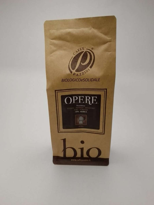 Caffè Opere Brown per moka bio 250 gr - Pazzini
