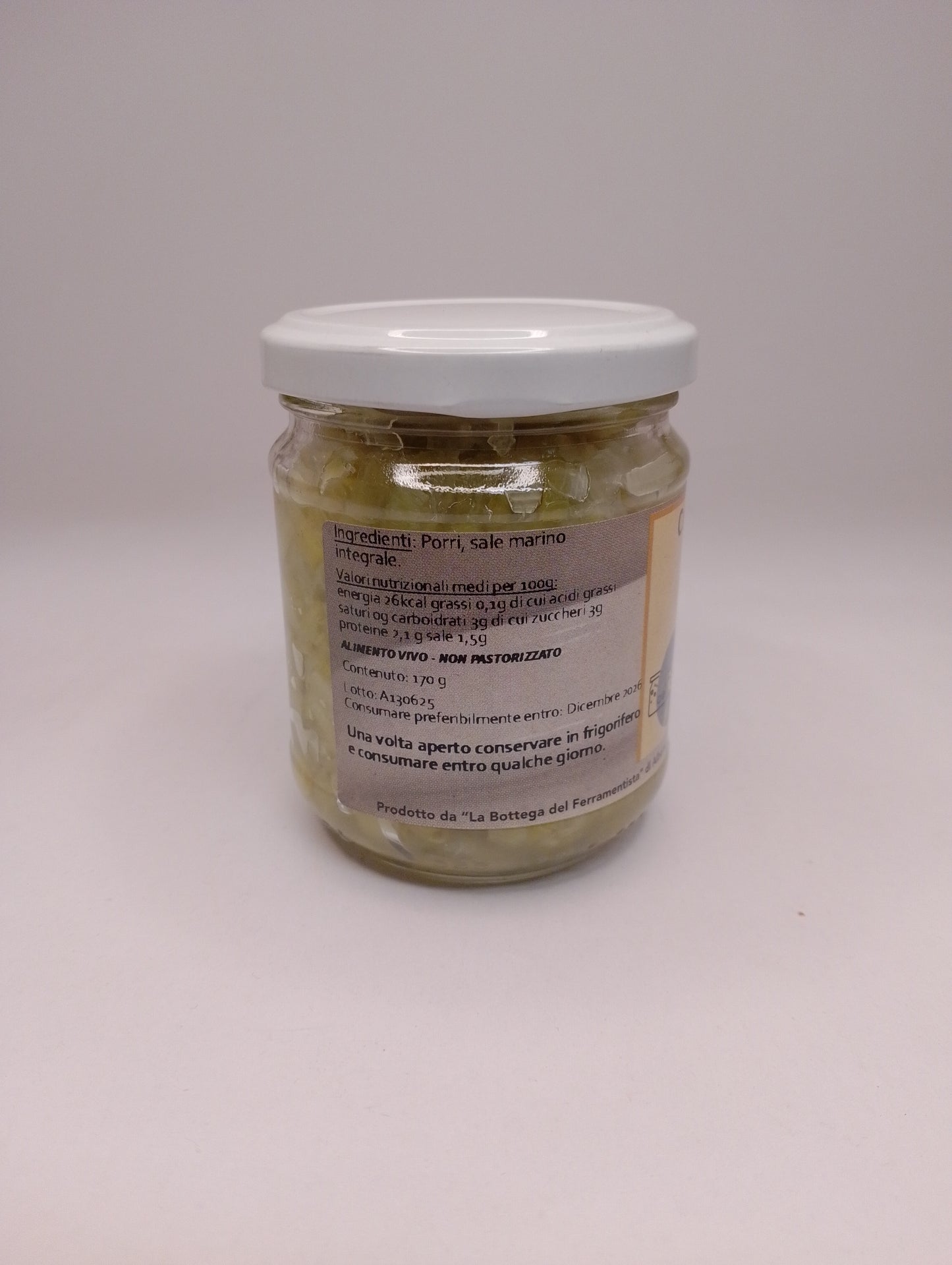 Crauti di porro 170 gr - La Bottega del Fermentista