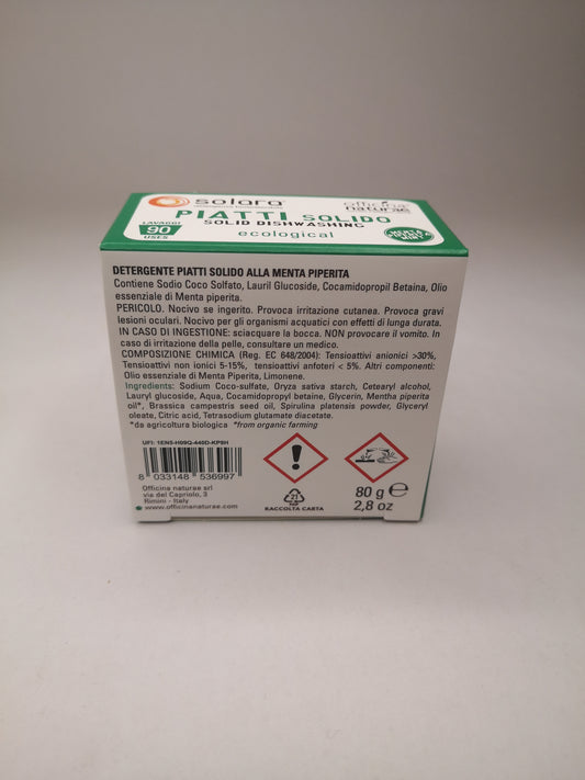 Piatti e Stoviglie SOLIDO 80gr MENTA - Officina Naturae