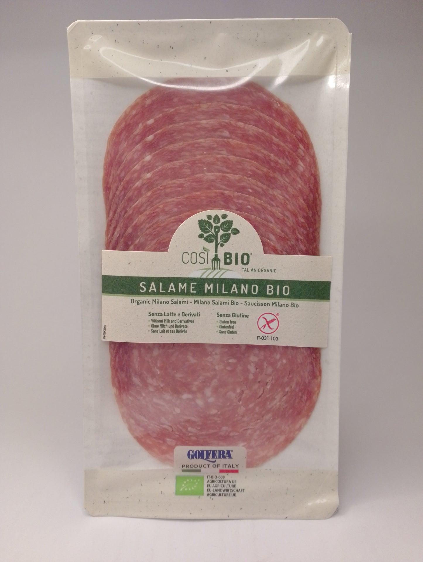 Salame Milano bio 80 gr (preaffettato) - Così Bio