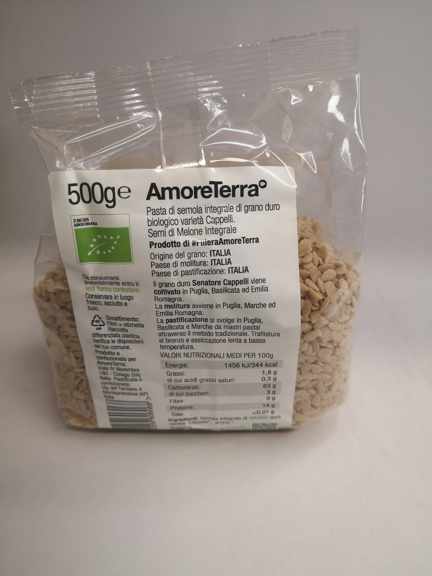 Semi di melone INTEGRALI senatore cappelli 500 gr - Amoreterra