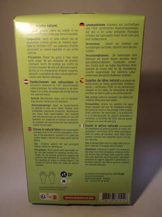 Guanti in gomma naturale Ecodis - La droguerie ècologique