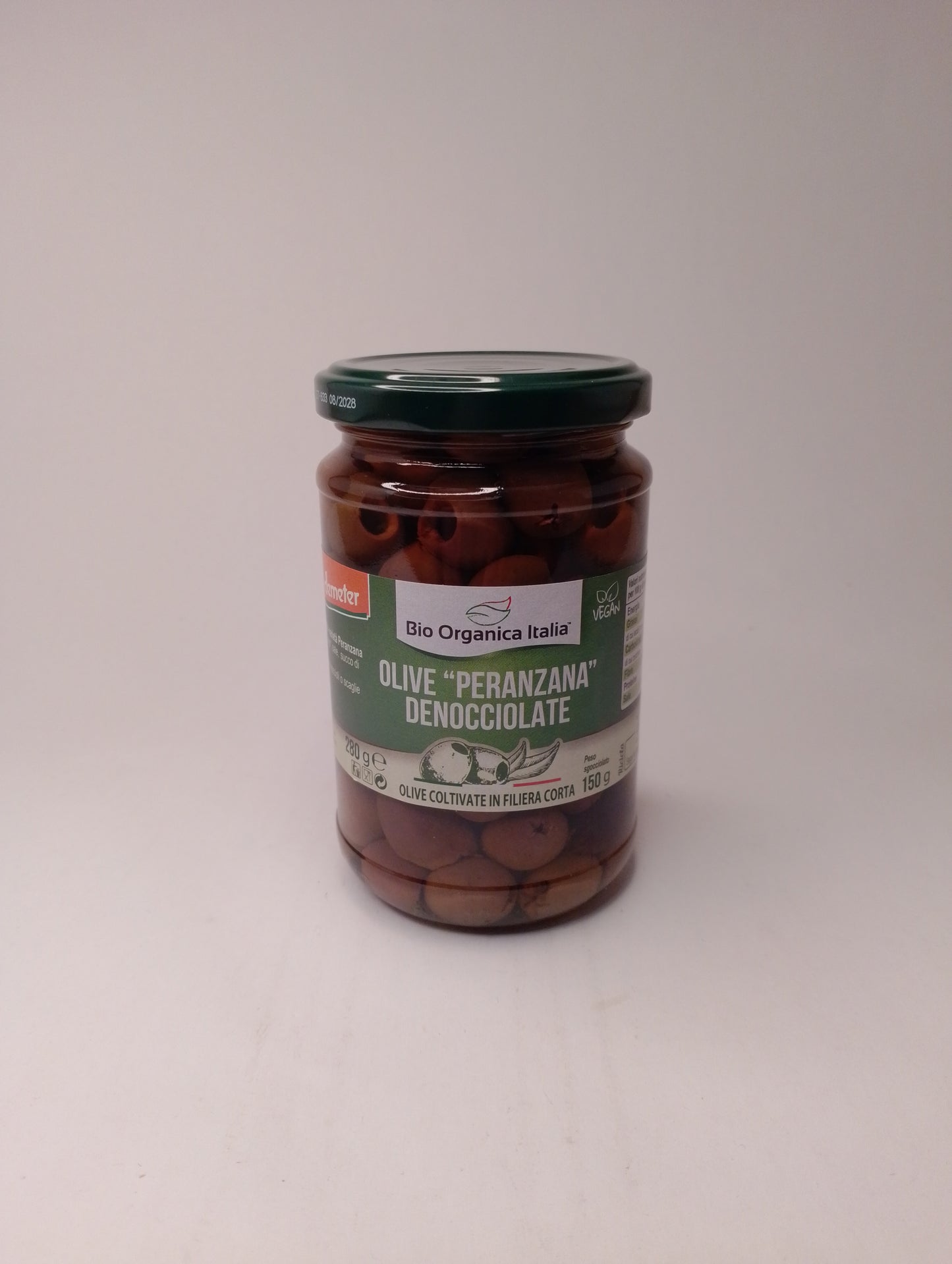 Olive nere denocciolate in salamoia 280 gr- Bio organica italia