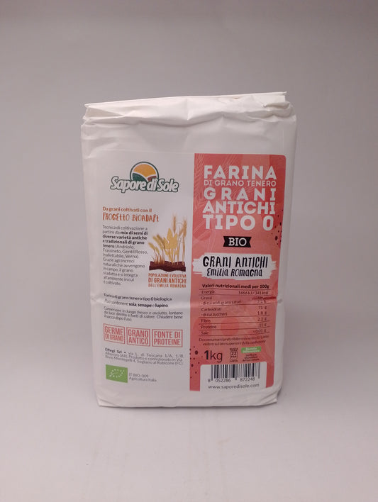 Farina grani antichi di Romagna tipo 0 bio 1 Kg - Sapore di Sole
