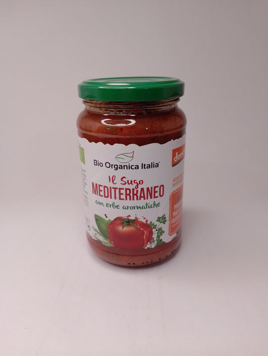 Sugo Mediterraneo con Erbe Aromatiche 350 gr - Bio organica italia