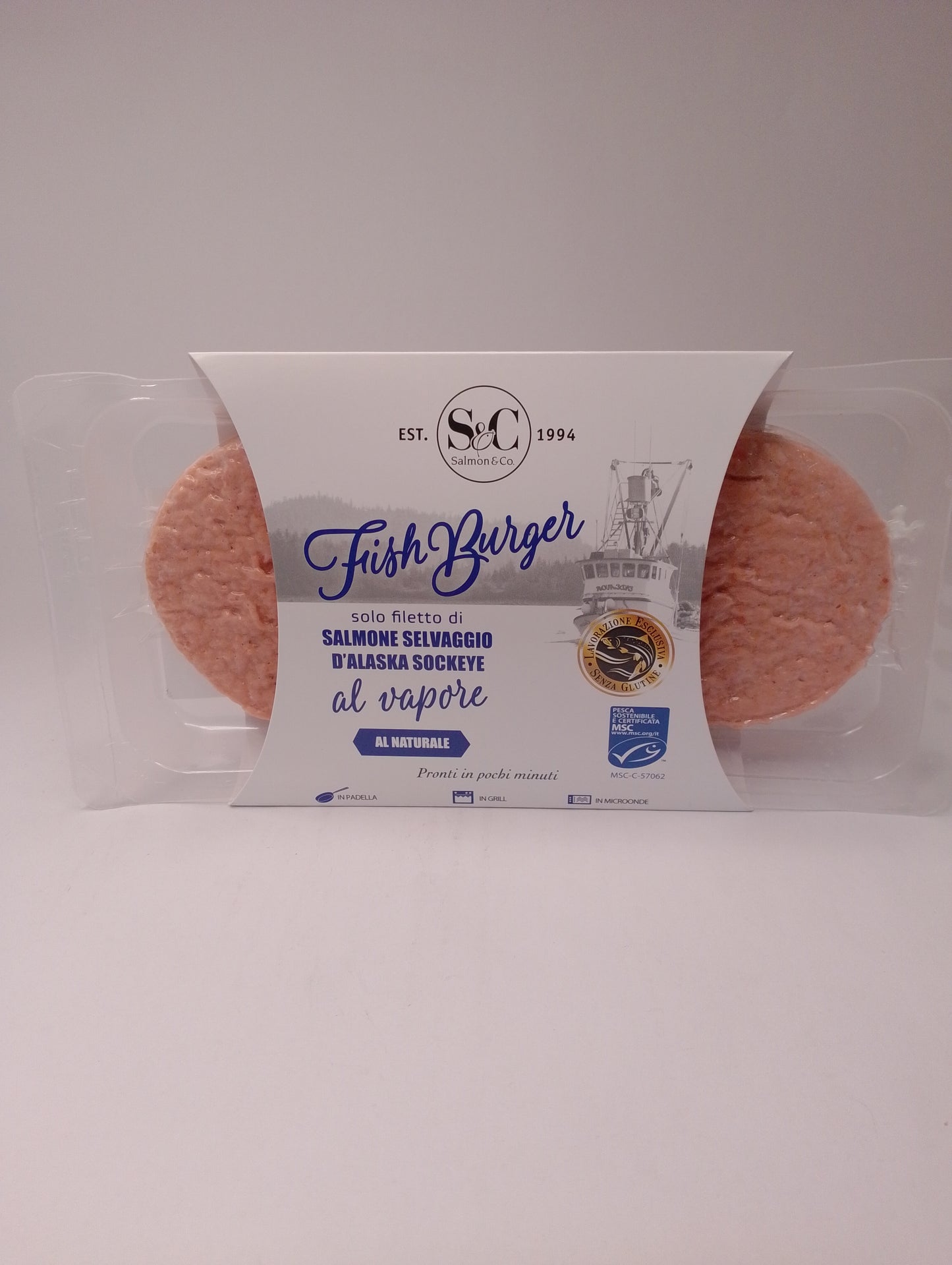 Burger di salmone selvaggio sockeye 2x80 gr - Salmo & co