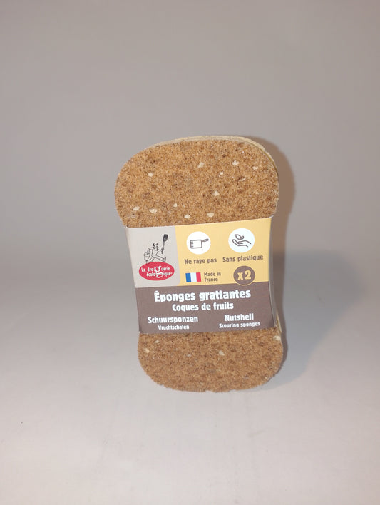 Spugna in fibre di noci set da 2 - La droguerie ècologique