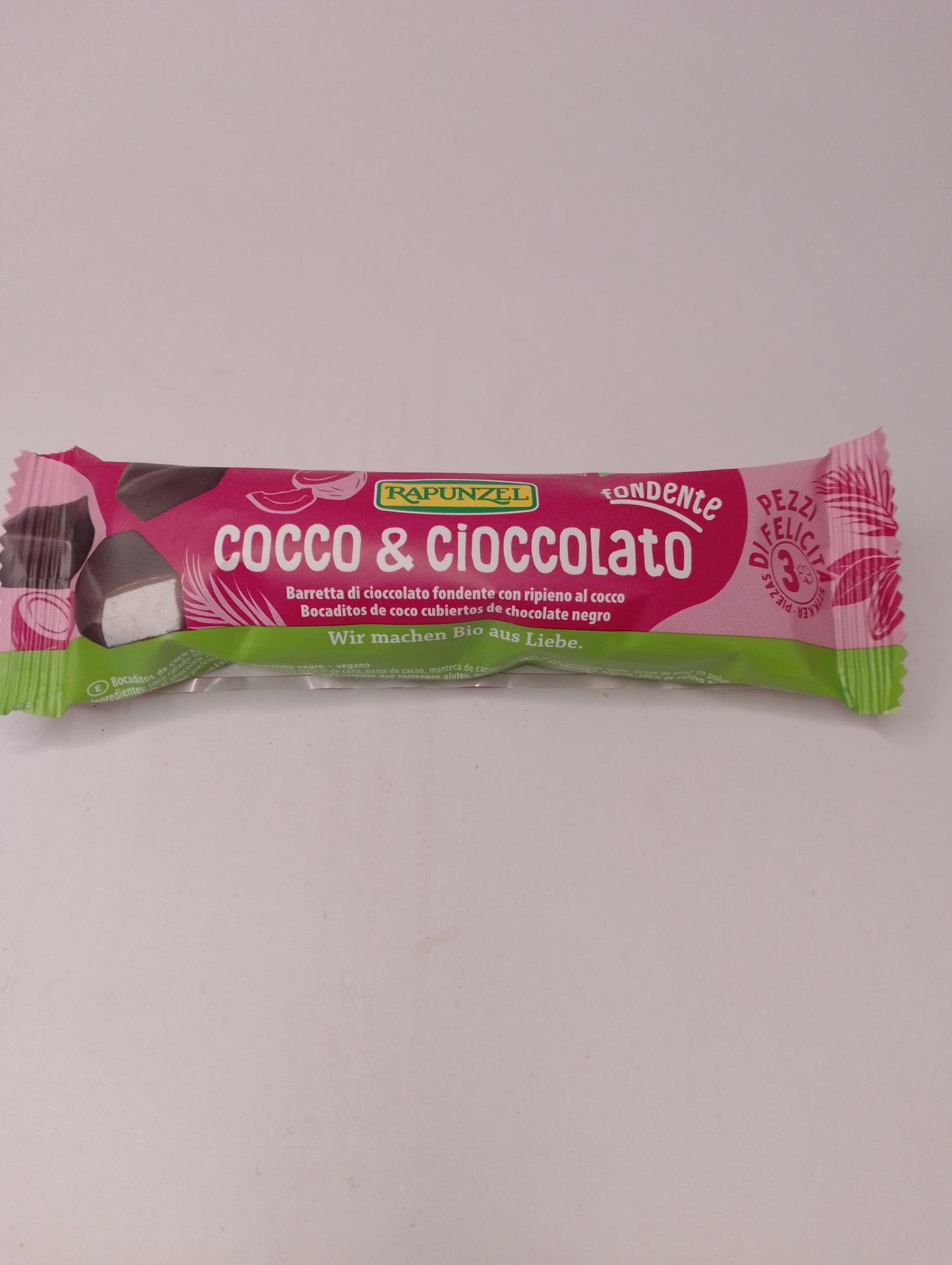 Barretta cocco cioccolato fondente Rapunzel 50 gr