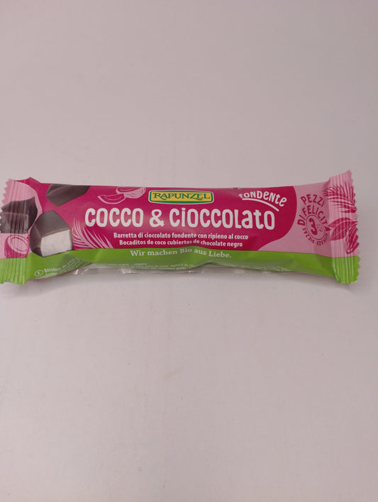Barretta cocco cioccolato fondente Rapunzel 50 gr
