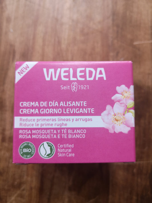 Crema giorno levigante rosa mosqueta e te bianco – Weleda 40 ml