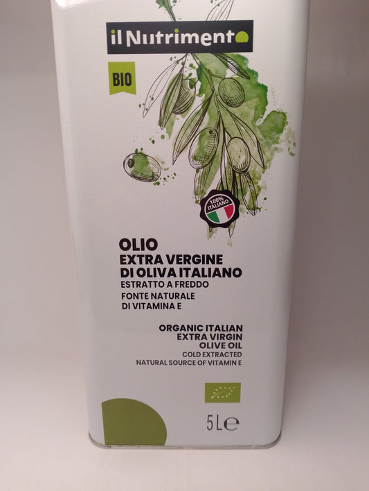 Olio extravergine di oliva bio 5 Lt - Il Nutrimento