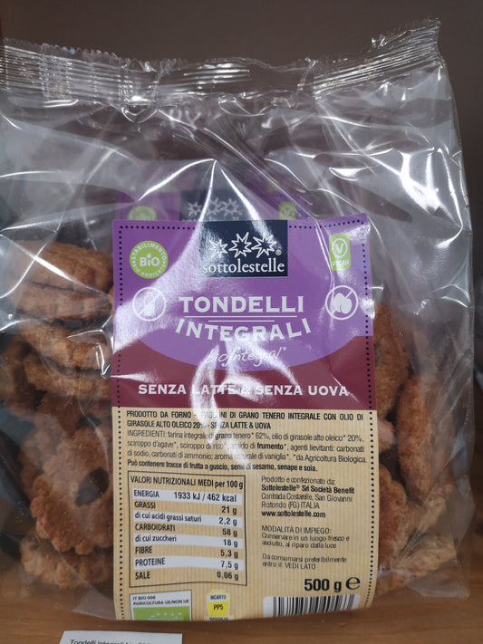 Tondelli integrali bio 500 gr - Sottolestelle