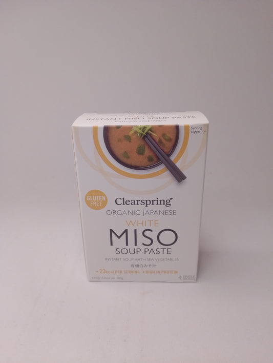 Zuppa di Miso bianco istantanea con alghe 4x15 gr - Clearspring