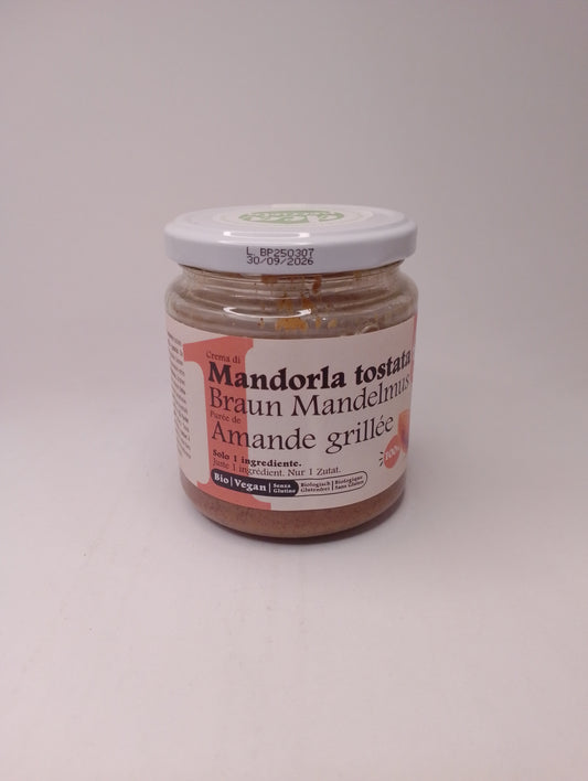 Crema pura di mandorla tostata Bio 250 gr